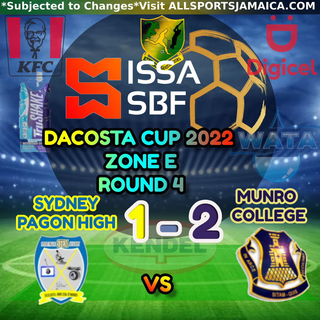 Sydney Pagon High Vs Munro College Zone E DaCosta Cup 20222023 All